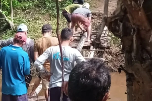 Vergonha! Moradores do Piauí e Ceará se unem para reformar ponte de madeira.