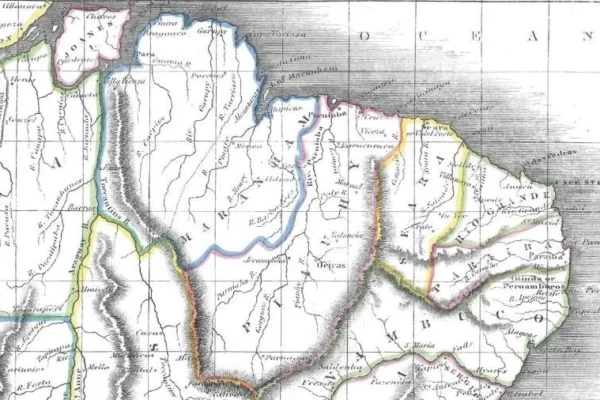 Litígio entre Ceará e  Piauí: mapa de 1840 achado em Londres vira prova contra o Ceará.