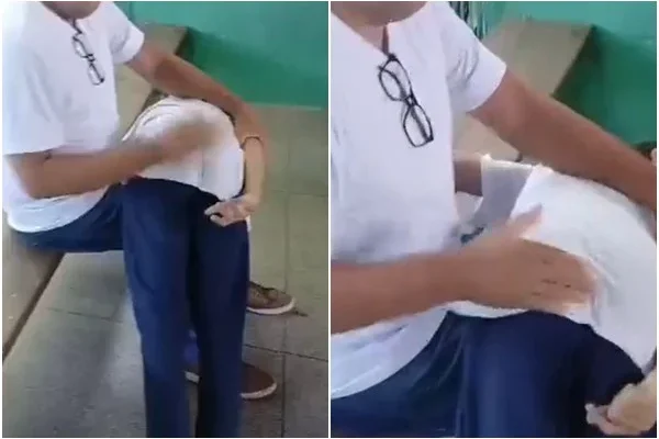 Diretor de escola em Parnaíba, é afastado após ser filmado dando “palmadas” em aluno