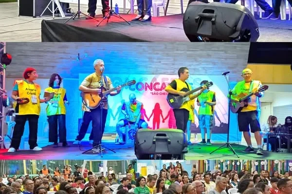 Confraternização de campanhas de fraternidade Auta de Souza está sendo na Escola Deputado Moraes Sousa.