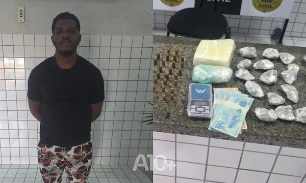 Homem é preso com arma e drogas no litoral do Piauí; teria alugado imóvel para vender entorpecentes